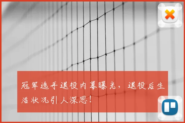 冠军选手退役内幕曝光,退役后生活状况引人深思!